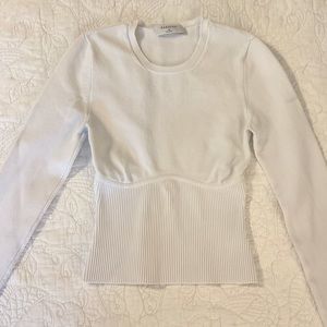 Aritzia Babaton white long sleeve